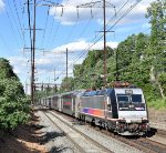 ALP-46 # 4643 leads a NJT express train of Multilevels on Track 3